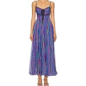 Multicolor Striped Maxi Dress